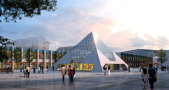 长宁金字塔网架